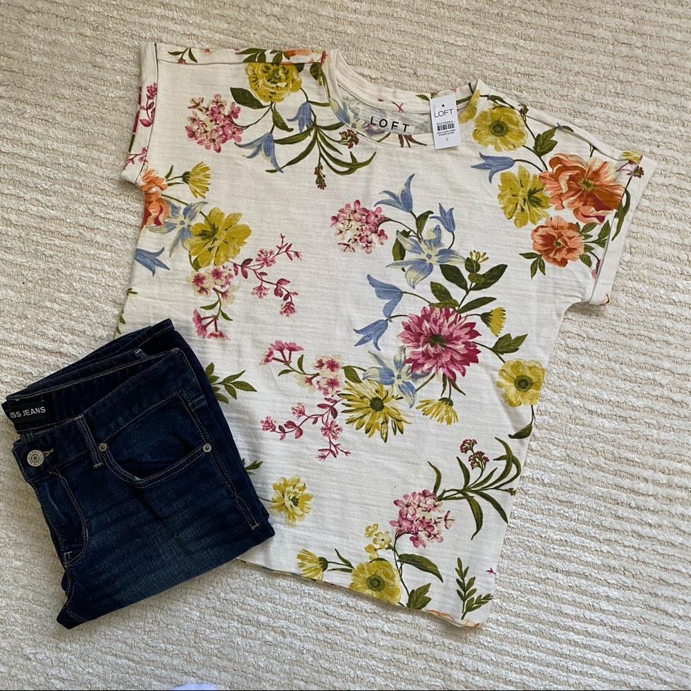 NWT Loft garden sweatshirt tee - Picture 13 of 13